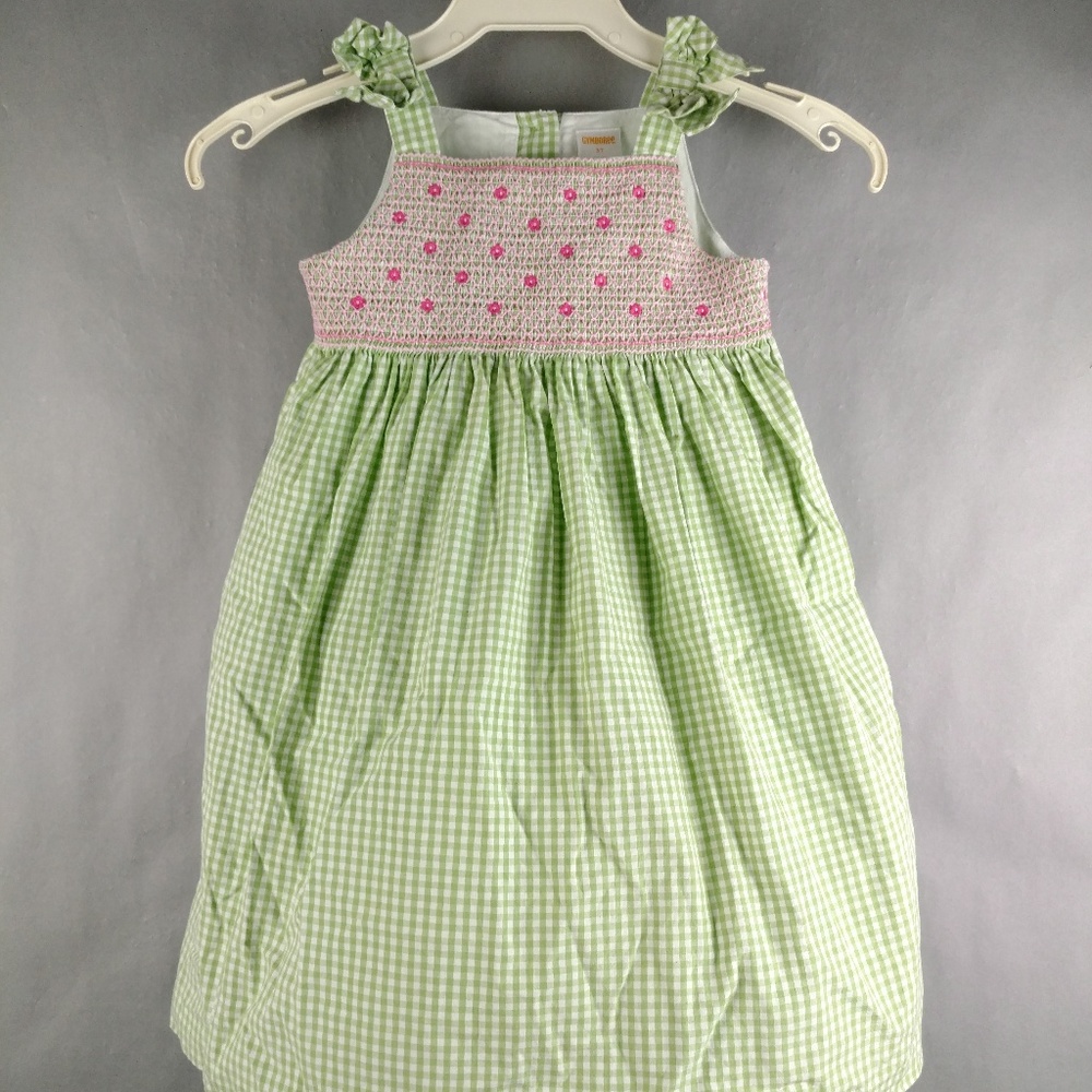 Gymboree Toddler Dress Green Pink 3T
